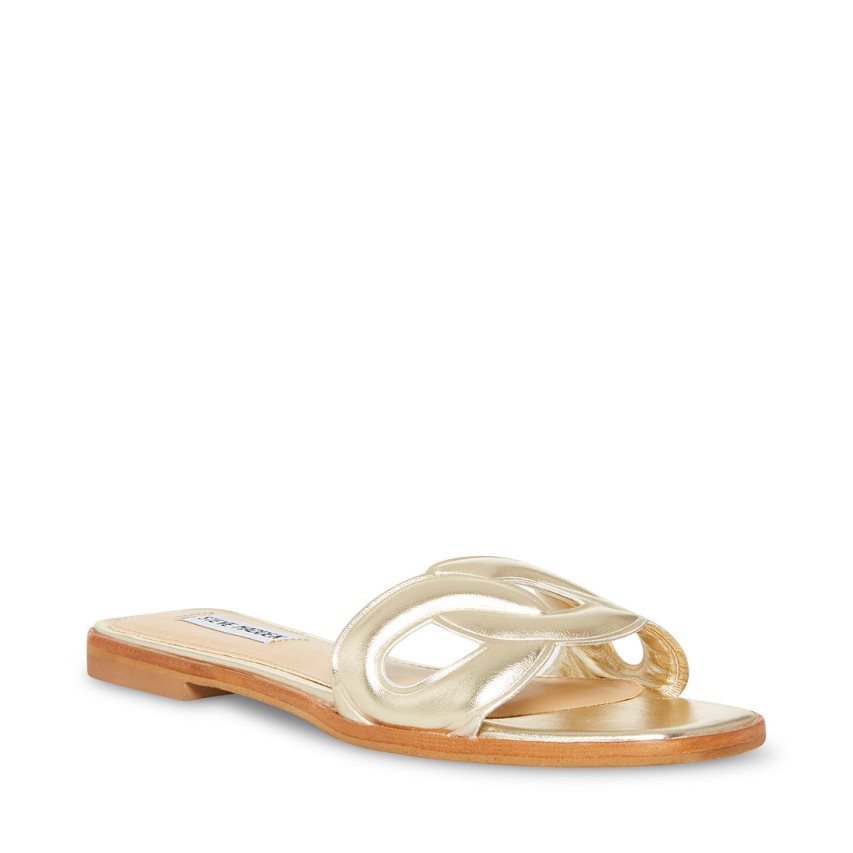 Sandalias de Diapositivas Steve Madden Helene Mujer Doradas | ES GJ2S84